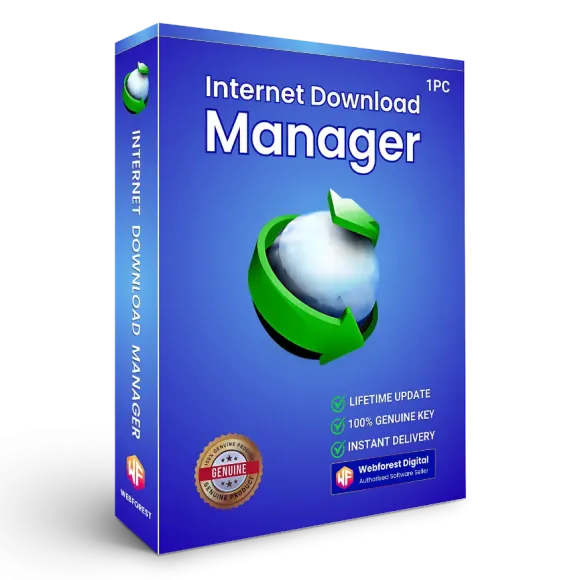IDM Internet Download Manager for 1 PC With Lifetime License.