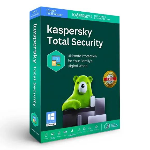 Kaspersky Total Security 1 User For 1 Year Protection