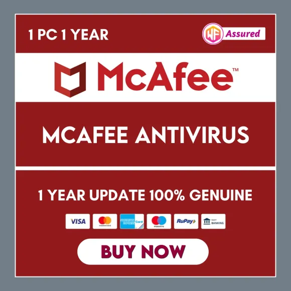 McAfee Antivirus 1 Pc 1 for Year Updates.